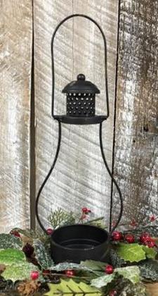 Black Distressed Lantern .