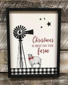 Christmas Best On The Farm Sign 