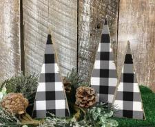 Black Checkered Trees (set 3)