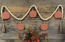 Polka Dot Pumpkin Bead Garland 