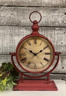 Red Distressed Clock 
