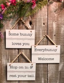 Bunny Spring Bead Signs (set of 3)