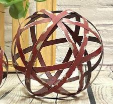 Red Metal Sphere Large 