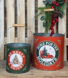 Home Holidays / Merry & Bright Buckets (set of 2)