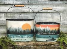 River Oval Buckets (Set of 2)