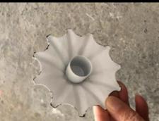 White Flower Taper Holder 