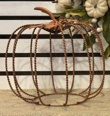Orange Twisted Metal Pumpkin Large