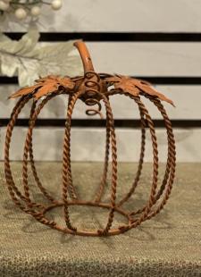 Orange Twisted Metal Pumpkin Small