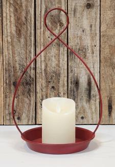 Red Loop Handle Candle Holder