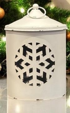Snowflake Laser Cut Milk Can