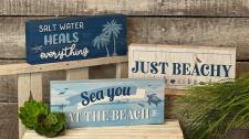 Just Beachy Block Sign (3 Assorted)  