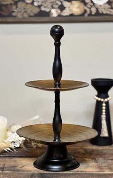 Copper Finish / Black 2 Tier Tray