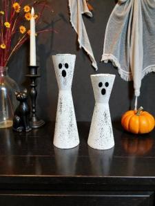 Ghost Taper Candle Holders (Set of 2)