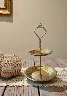 2 Tier Gold Mini Tray