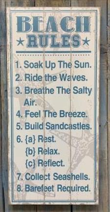 Beach Rules Sign 