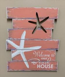 Beach House Starfish Sign 
