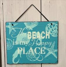 Beach Happy Place Slate Hanger 