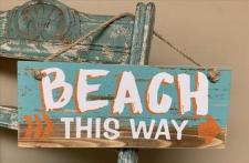 Beach This Way Sign 