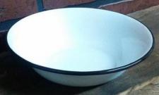 Black Rim Enamelware Soup Bowl 