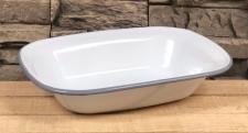 Gray Rim Enamelware Baking Dish 