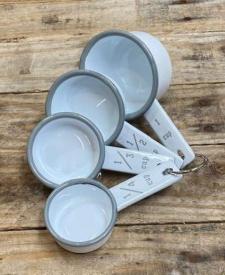 Gray Rim Measuring Cups 1/4 Cup - 1 Cup