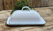 Gray Rim Round Top Butter Dish 