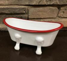 Red Rim Soap Dish 