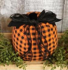 Orange/Black Check Pumpkin .