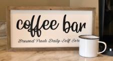 Wood Coffee Bar Sign 