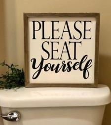 Please Seat Yourself Sign 
