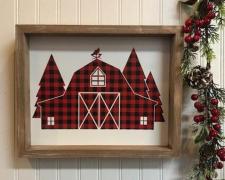 Red/Black Buffalo Check Barn Sign 