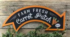 Fresh Farm Carrot Patch Arrow Sign  