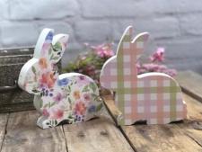 Pattern Bunny Table Sitters (Set of 2)