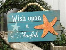 Wish Upon A Starfish Bead Sign .