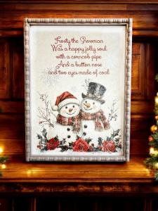 Frosty Snowman Framed Wall Art