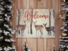 Welcome Deer Canvas
