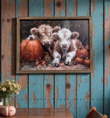Highland Cow/Pumpkin Wall Art