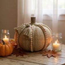 Jute Beaded Pumpkin