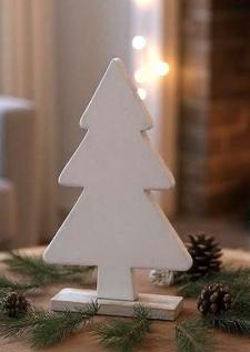 White Enamel Wood Tree