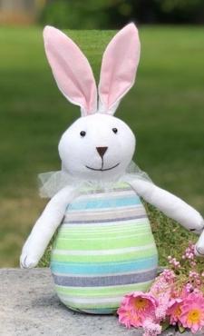 Blue Stripe Bunny 