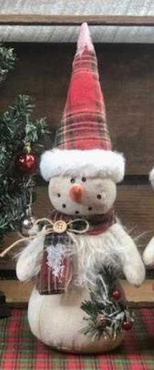 Furry Snowman Toboggan Hat Standing 