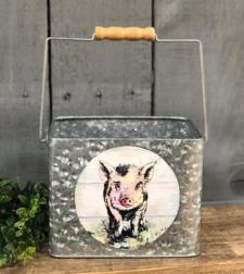 Pig Metal Bucket 