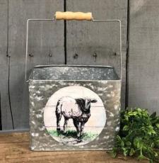 Sheep Metal Bucket 