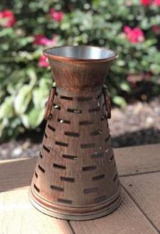 Copper Finish Metal Vase 