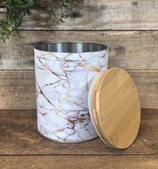 Faux Marble Canister 