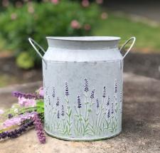 Lavender Embossed Milk Can .