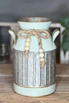 Green/Jute Milk Can 