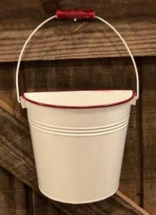 Red Rim Bucket Wall Hanger 