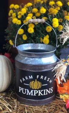 Farm Fresh Gold Pumpkin Container .