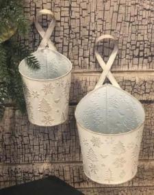 Gold Snowflakes/Trees Wall Hangers (Set of 2)